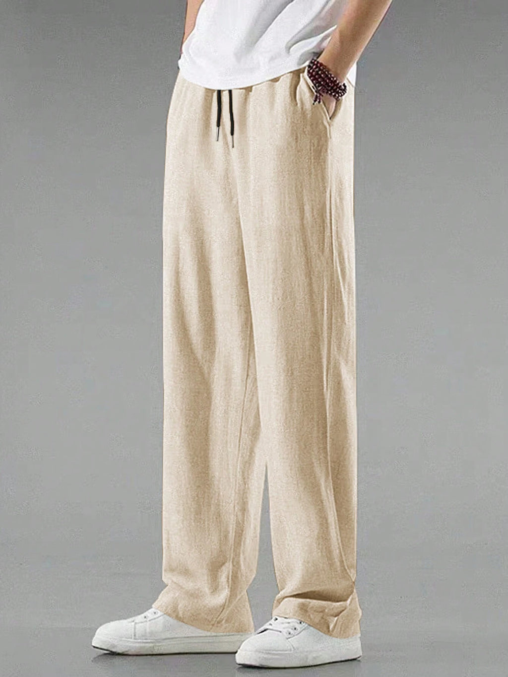 Relax-Fit Trousers Beige