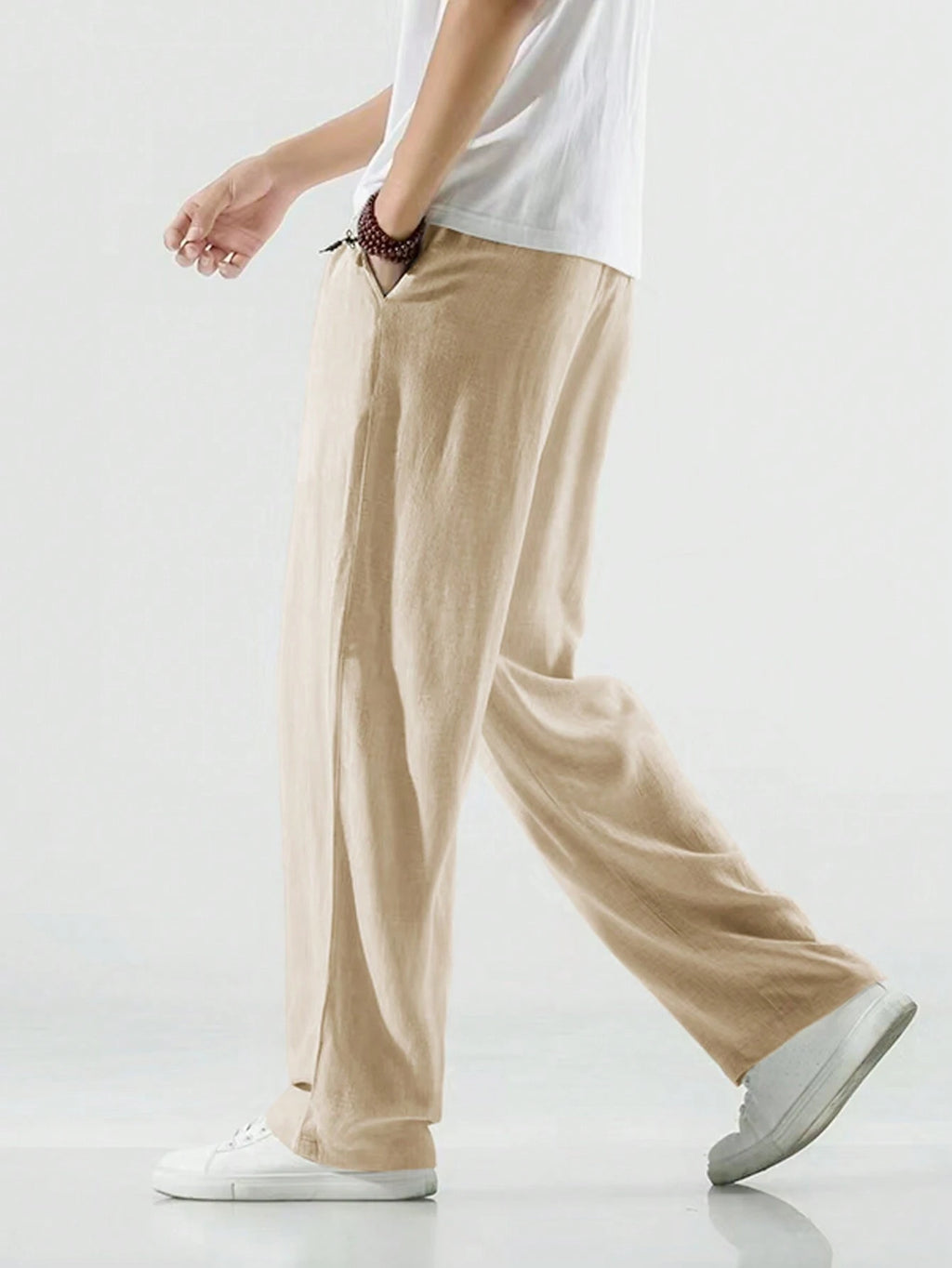 Relax-Fit Trousers Beige
