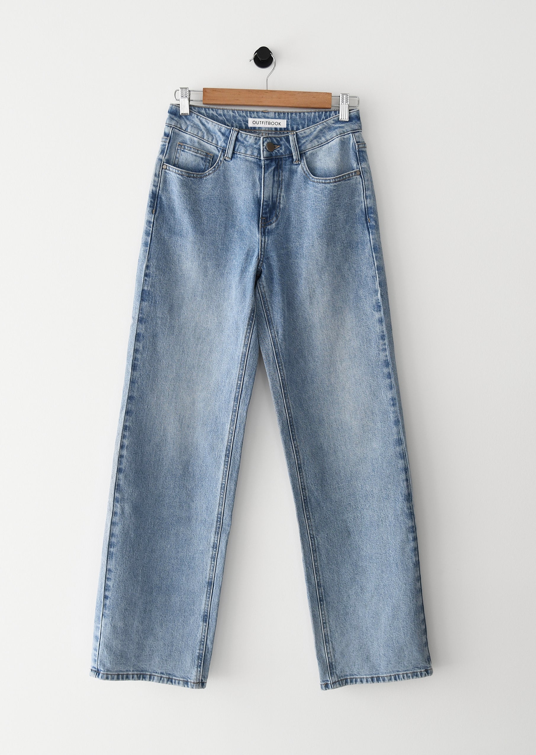 Jean droit taille haute pour un style élégant et confortable