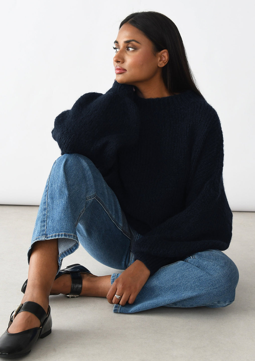 Pull en laine mélangée tricotée confortable pour un confort ultime