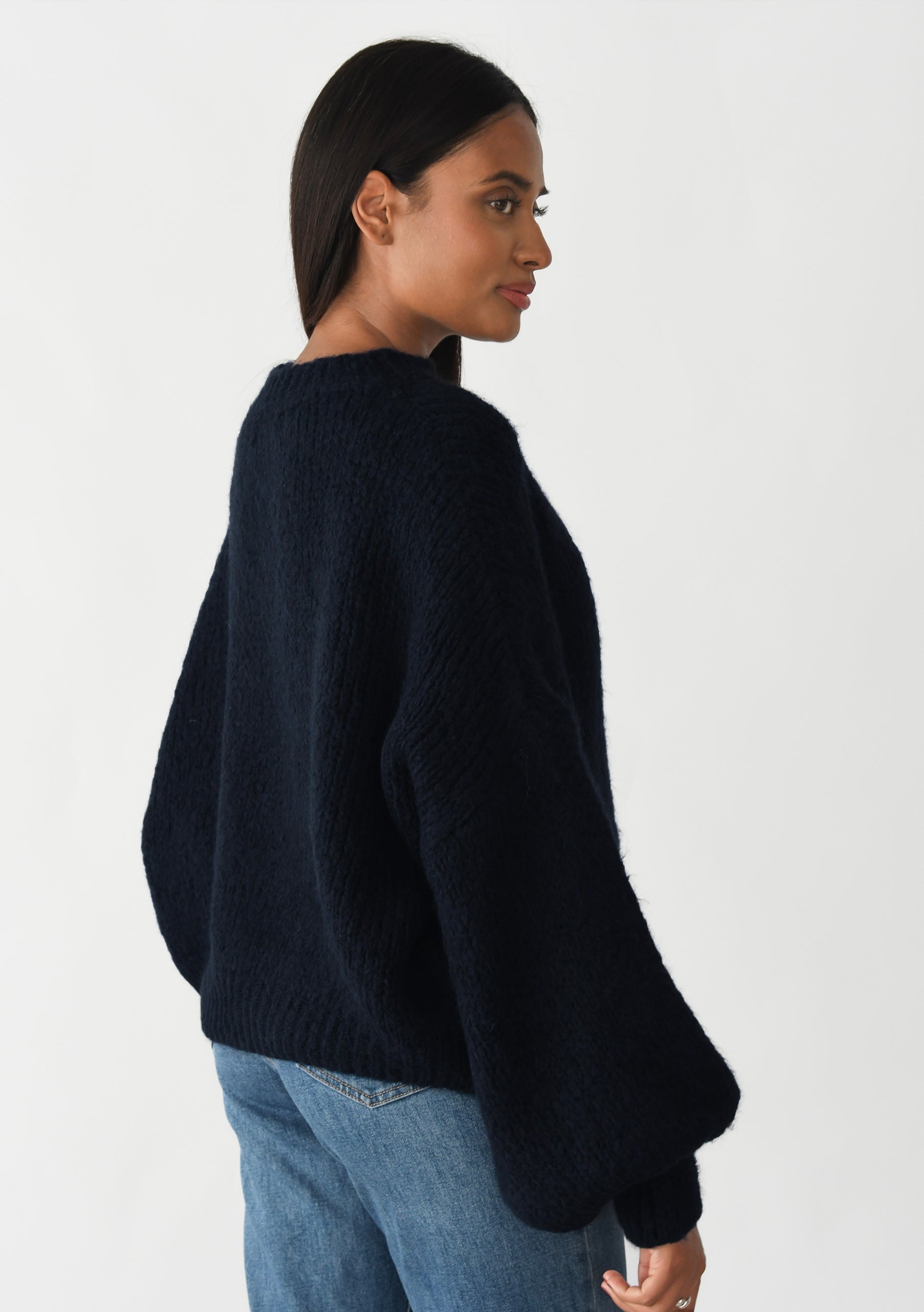 Pull en laine mélangée tricotée confortable pour un confort ultime