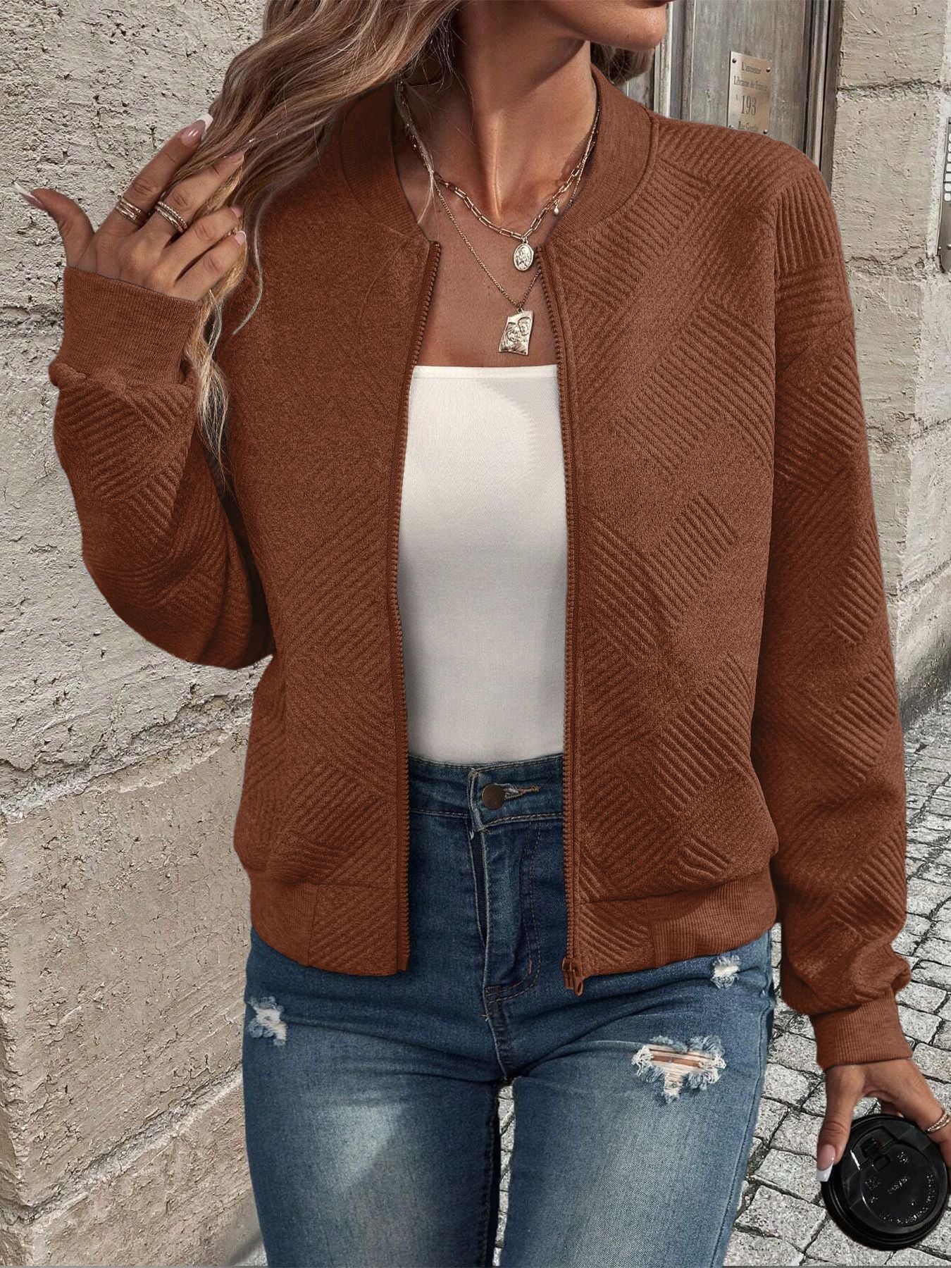 LIVIA™ | Veste printanière élégante avec fermeture éclair pour un look frais