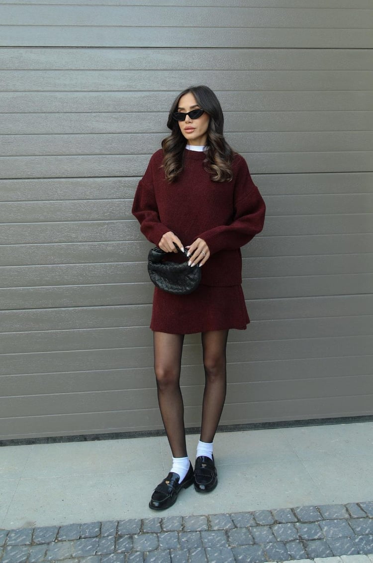 Ensemble tricoté tendance et élégant