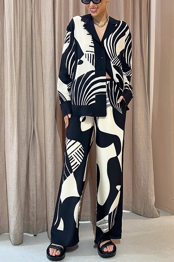 Pantalon large élégant et tendance avec poches et taille élastique