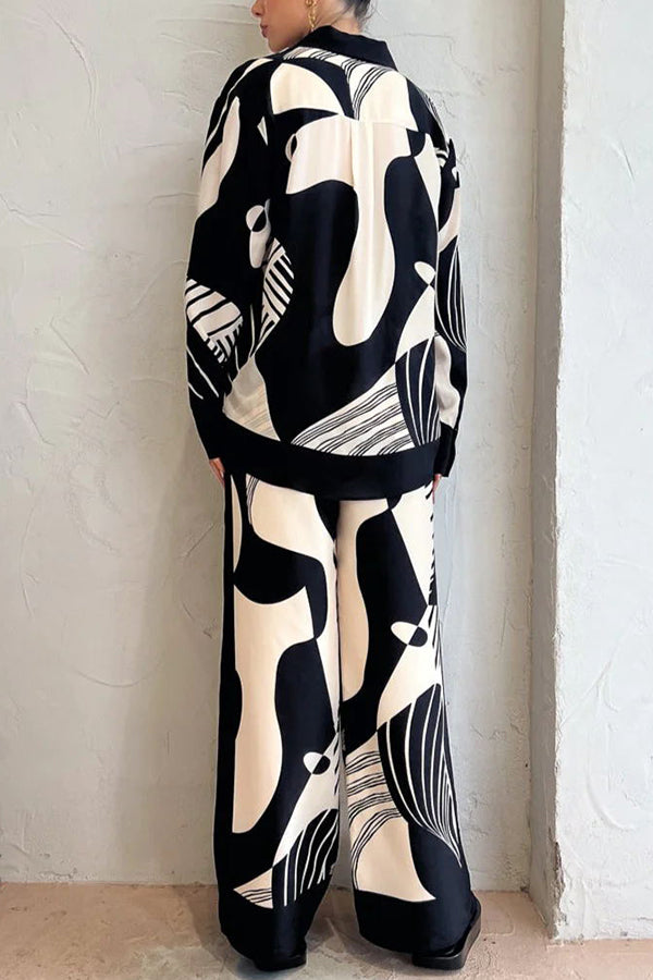 Pantalon large élégant et tendance avec poches et taille élastique