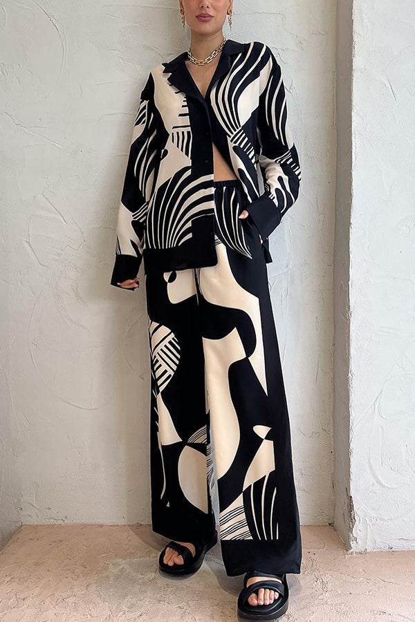 Pantalon large élégant et tendance avec poches et taille élastique