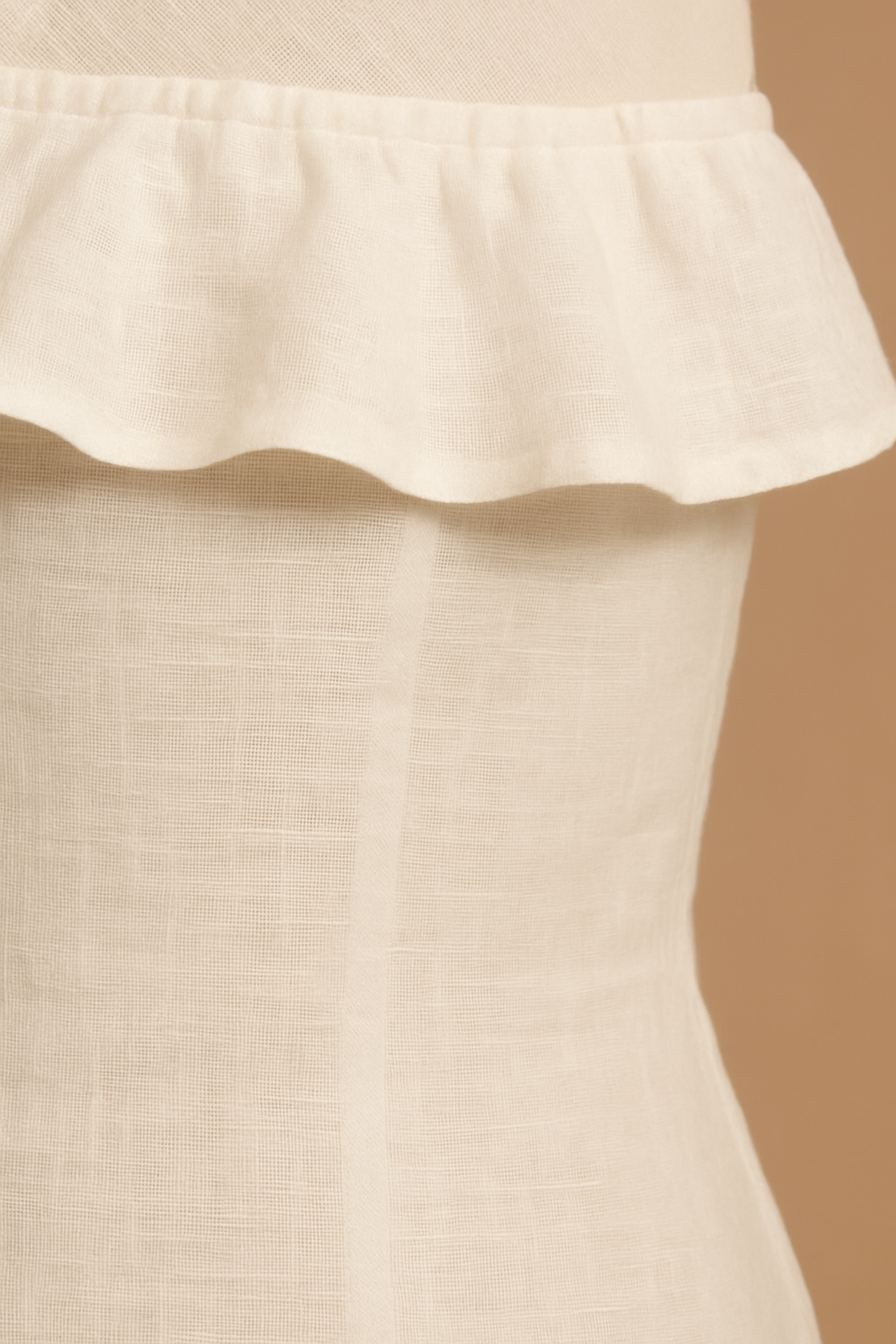 Mini-robe en lin blanc