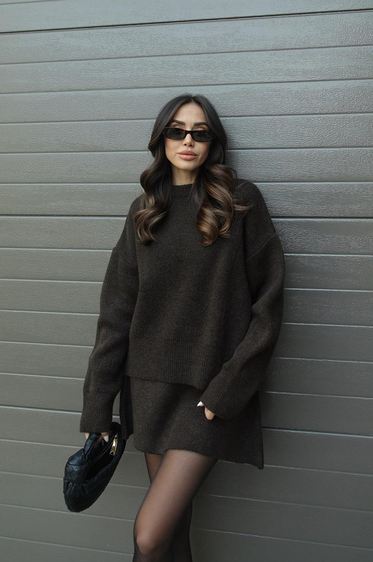 Ensemble tricoté tendance et élégant