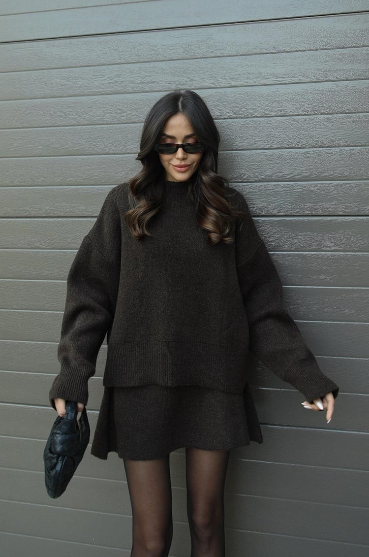 Ensemble tricoté tendance et élégant
