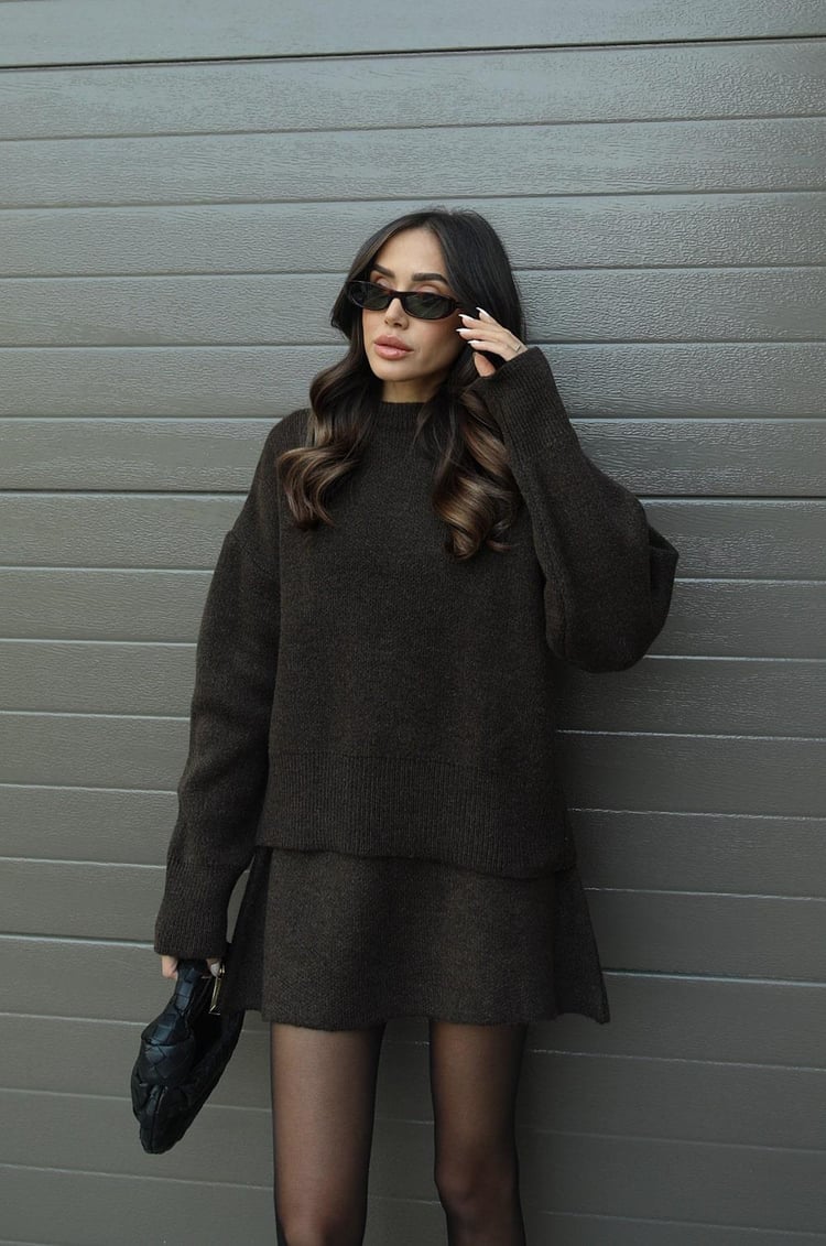 Ensemble tricoté tendance et élégant